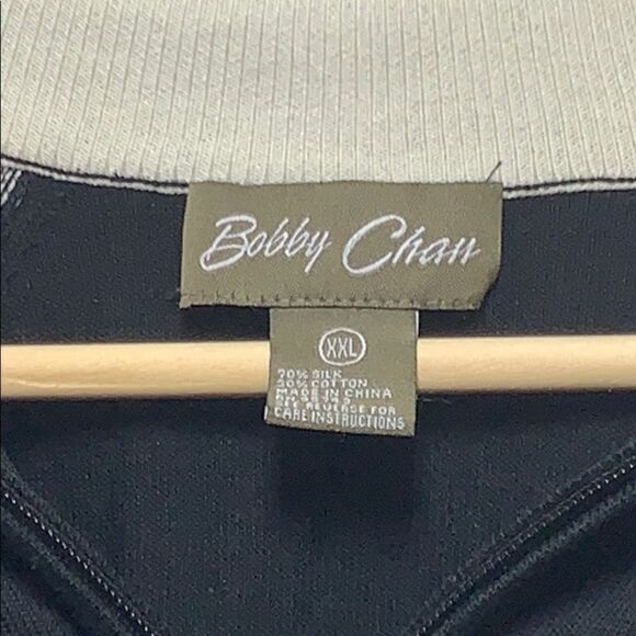 Bobby Chan Half Zip Silk Cotton Sweater Size XXL - Picture 2 of 3